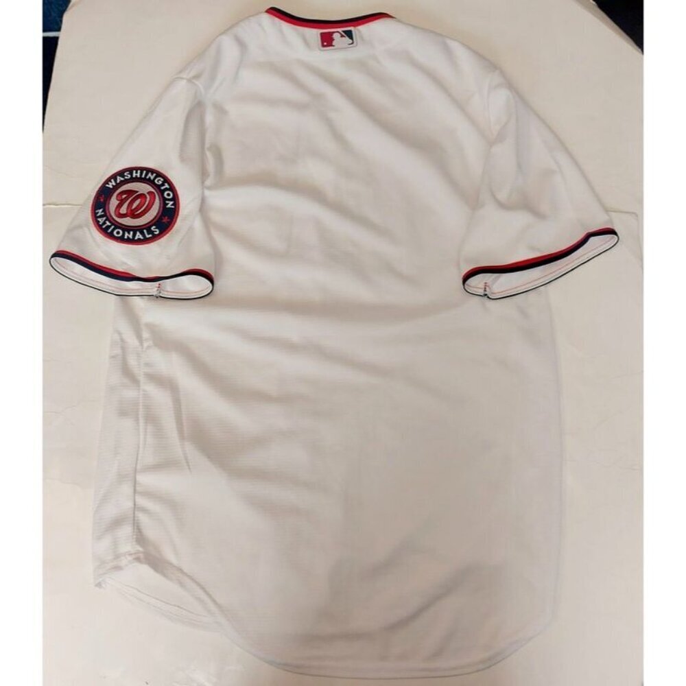 Nike Washington Nationals Mens Size S Full Button Home Jersey White Blank MLB - Picture 6 of 7